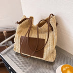 Hobo straw bag, women's summer versatile straw bag, fashionable shoulder hobo bag, large capacity tote bag - SJB-DIAMOND ELITES