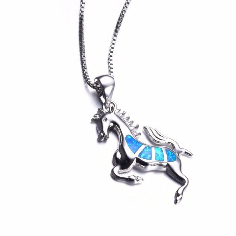 Diamond horse necklace Lootquake LLC