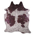 Acid Washed Metallic Cowhide Area Rug In Brown And White Lootquake LLC