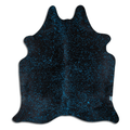 Acid Washed Blue And Black Cowhide Area Rug Lootquake LLC