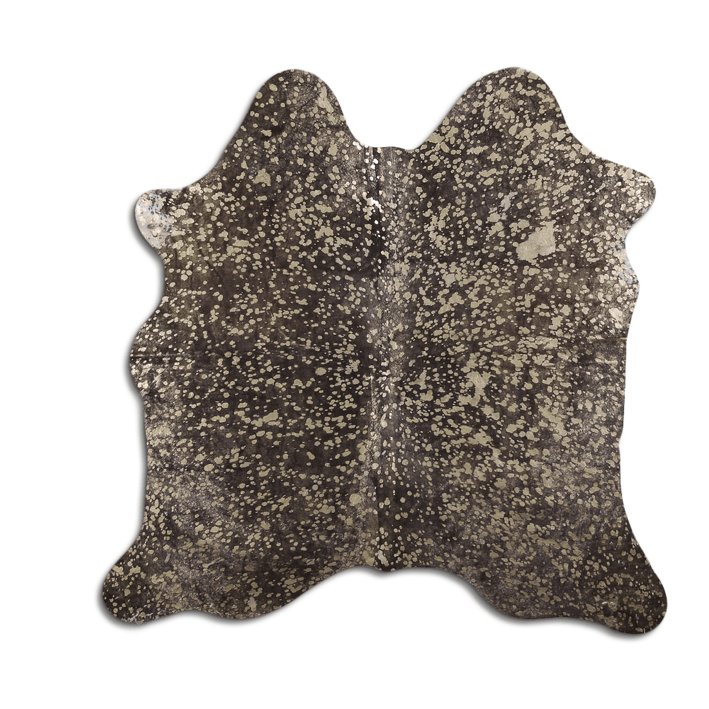Acid Washed Gold Metallic Cowhide Rug - Camel/Brown Lootquake LLC