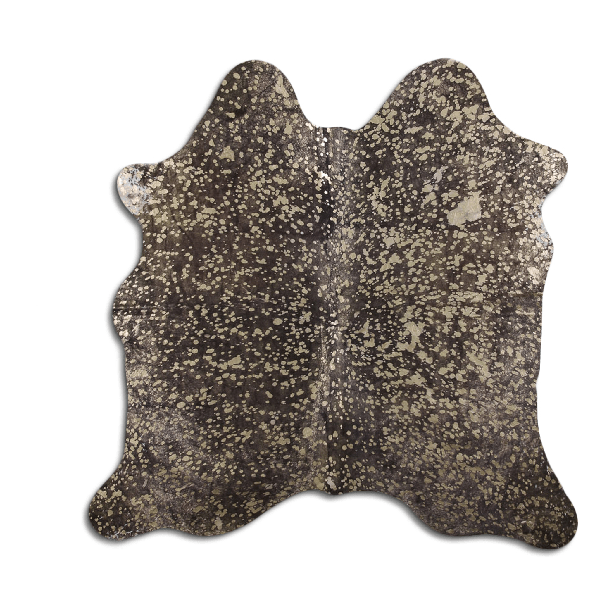 Acid Washed Gold Metallic Cowhide Rug - Camel/Brown Lootquake LLC