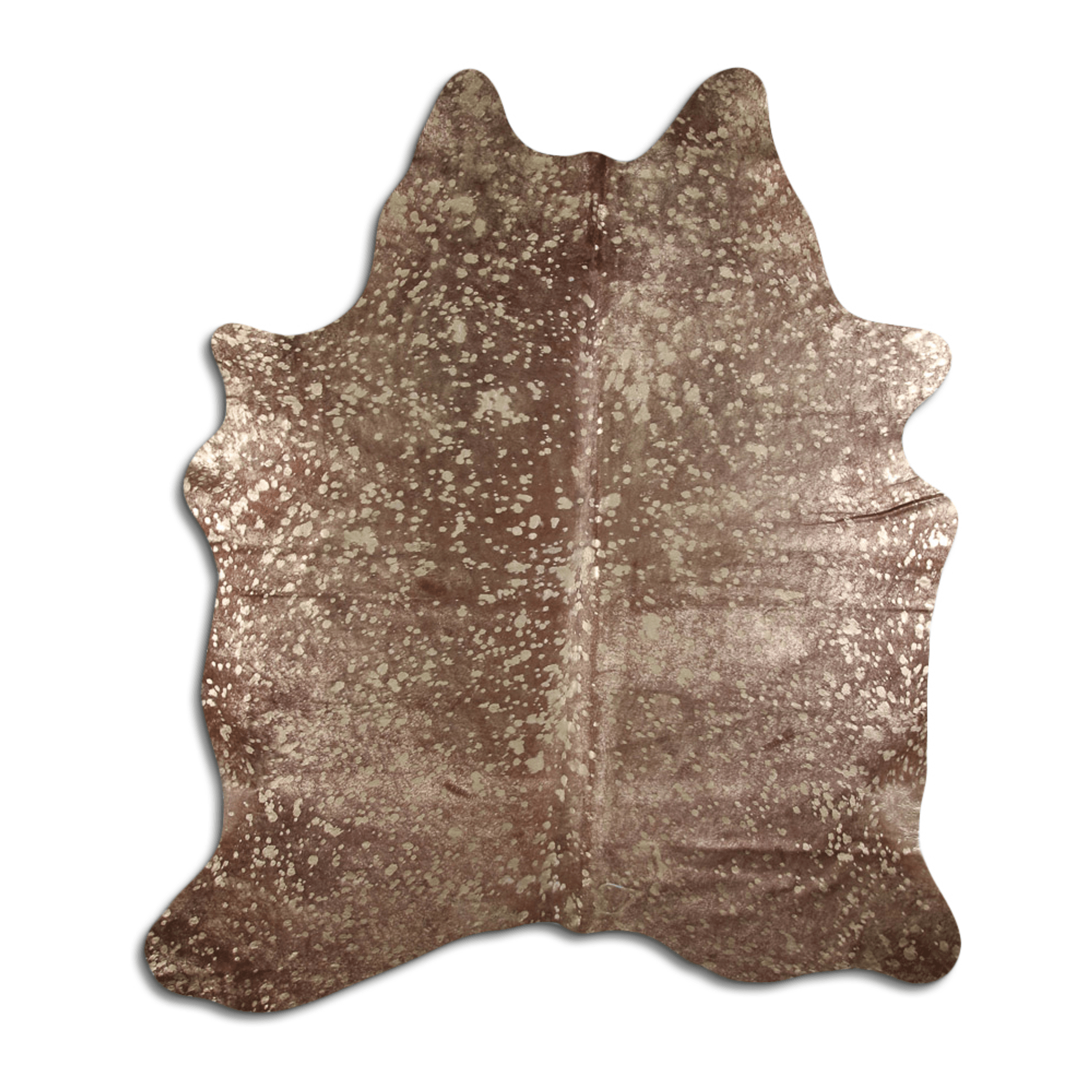 Acid Washed Gold Metallic Cowhide Rug - Camel/Brown Lootquake LLC