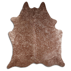 Acid Washed Gold Metallic Cowhide Rug - Camel/Brown Lootquake LLC