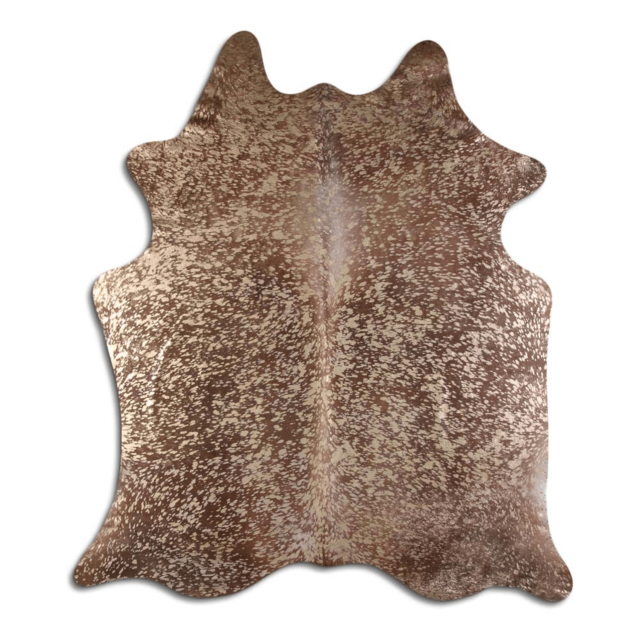 Acid Washed Gold Metallic Cowhide Rug - Camel/Brown Lootquake LLC