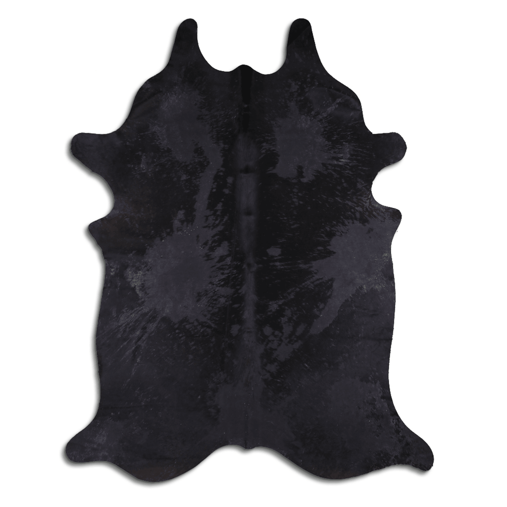 Acid Washed Distressed Black Cowhide Area Rug Lootquake LLC