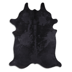 Acid Washed Distressed Black Cowhide Area Rug Lootquake LLC