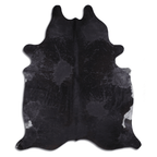Acid Washed Distressed Black Cowhide Area Rug Lootquake LLC