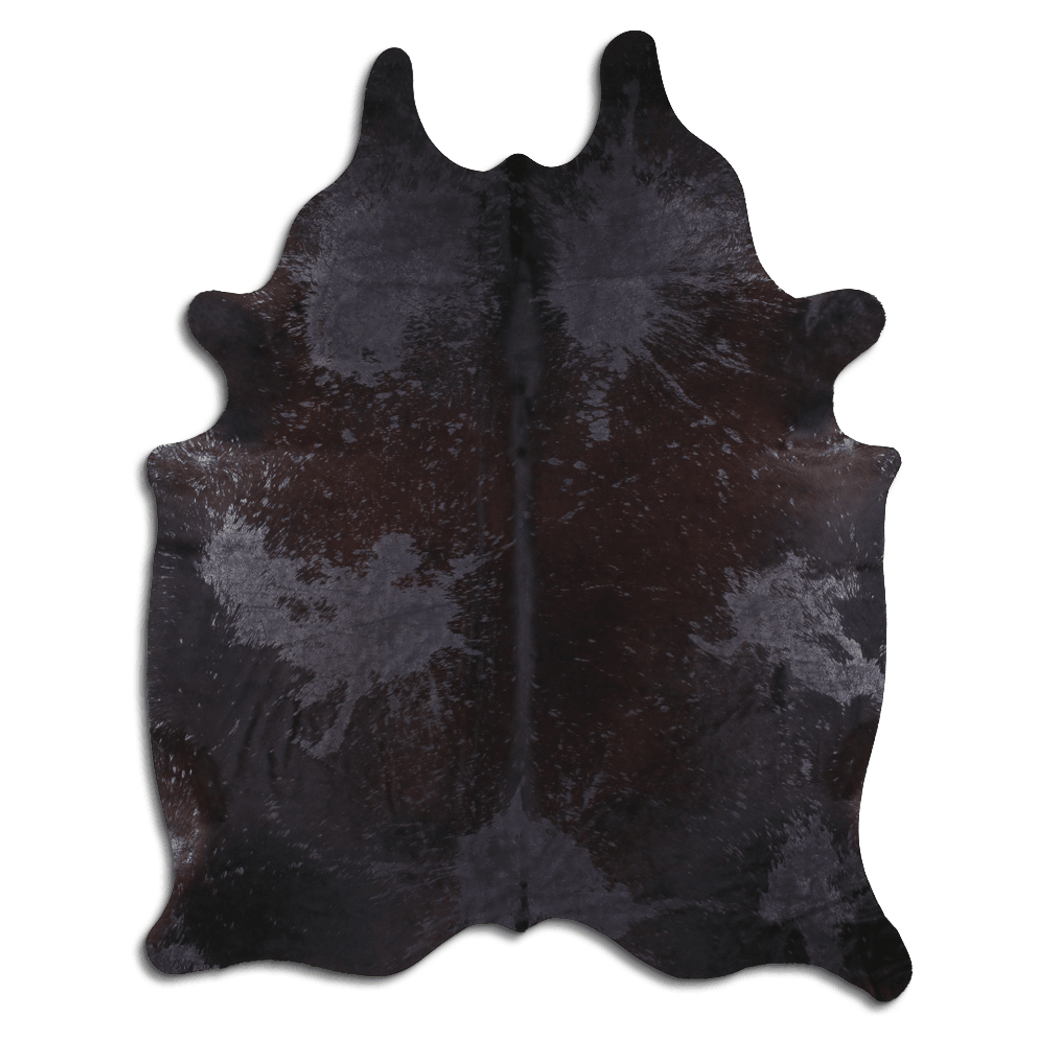 Acid Washed Distressed Black Cowhide Area Rug Lootquake LLC