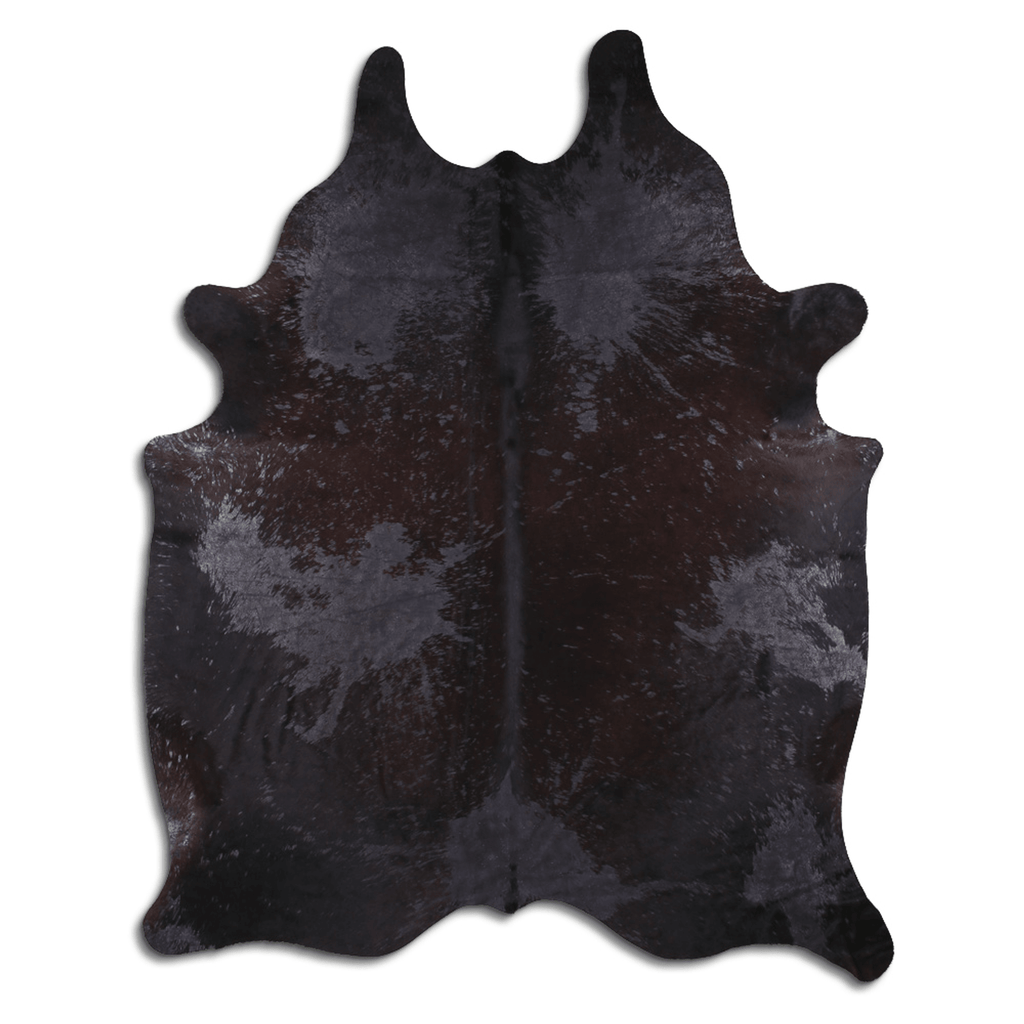 Acid Washed Distressed Black Cowhide Area Rug Lootquake LLC