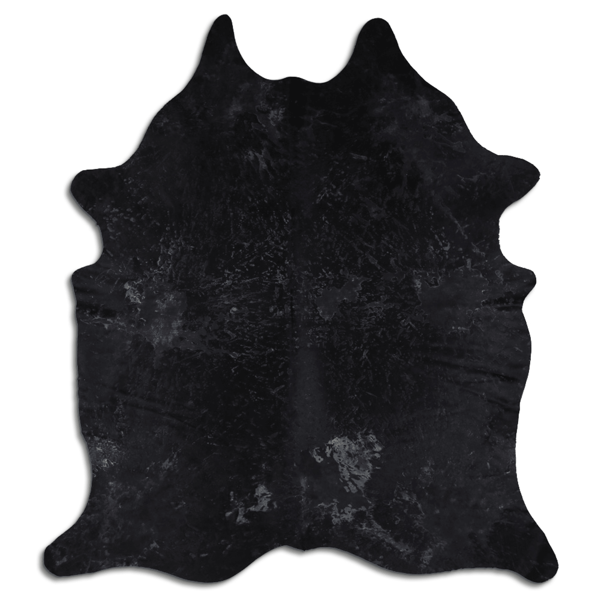 Acid Washed Distressed Black Cowhide Area Rug Lootquake LLC