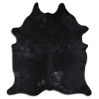 Acid Washed Distressed Black Cowhide Area Rug Lootquake LLC