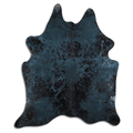 Distressed Emerald Green Acid Washed Cowhide Area Rug Lootquake LLC