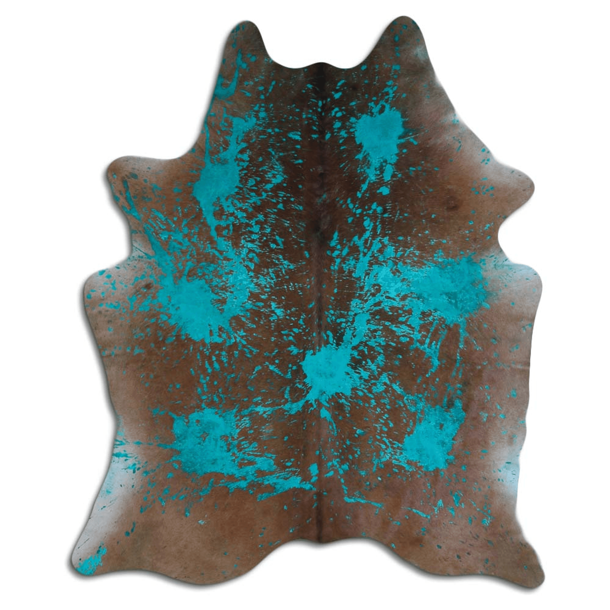 Distressed Emerald Green Acid Washed Cowhide Area Rug Lootquake LLC
