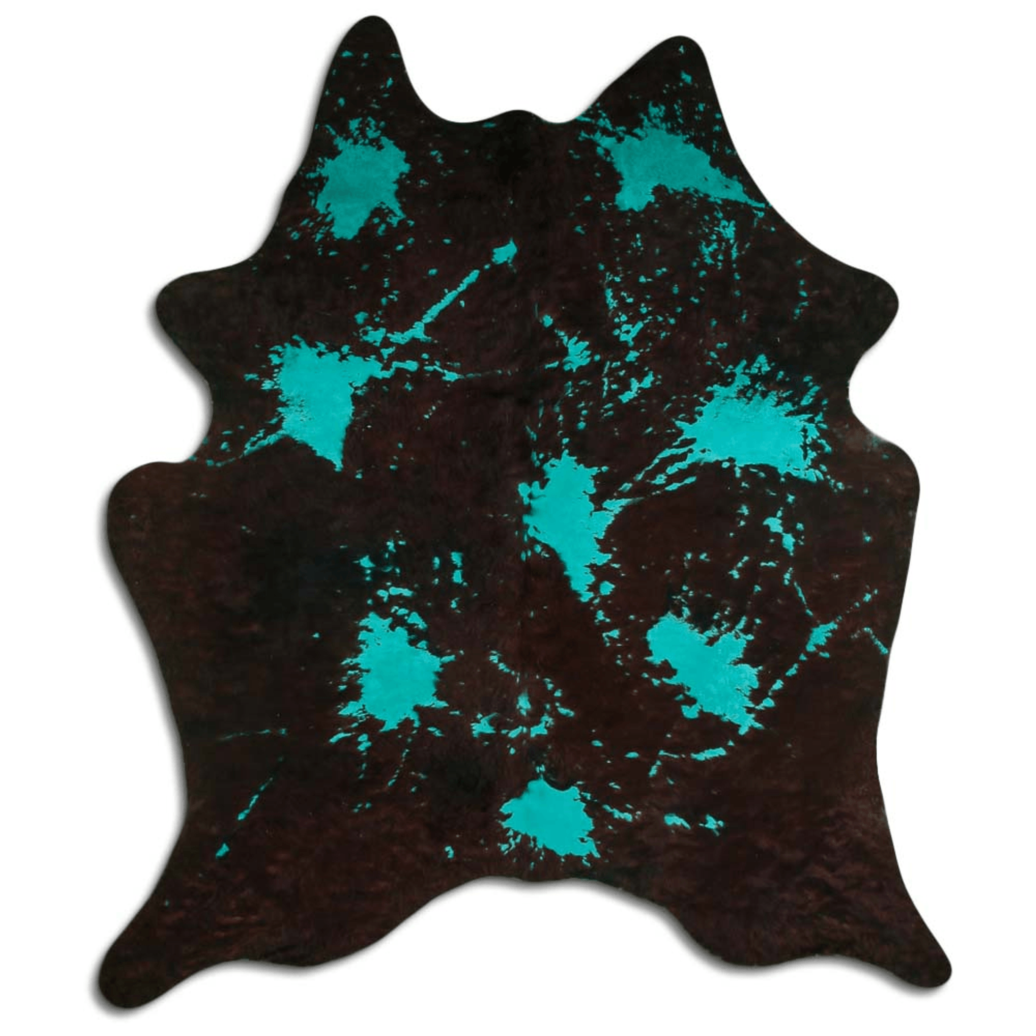 Distressed Emerald Green Acid Washed Cowhide Area Rug Lootquake LLC