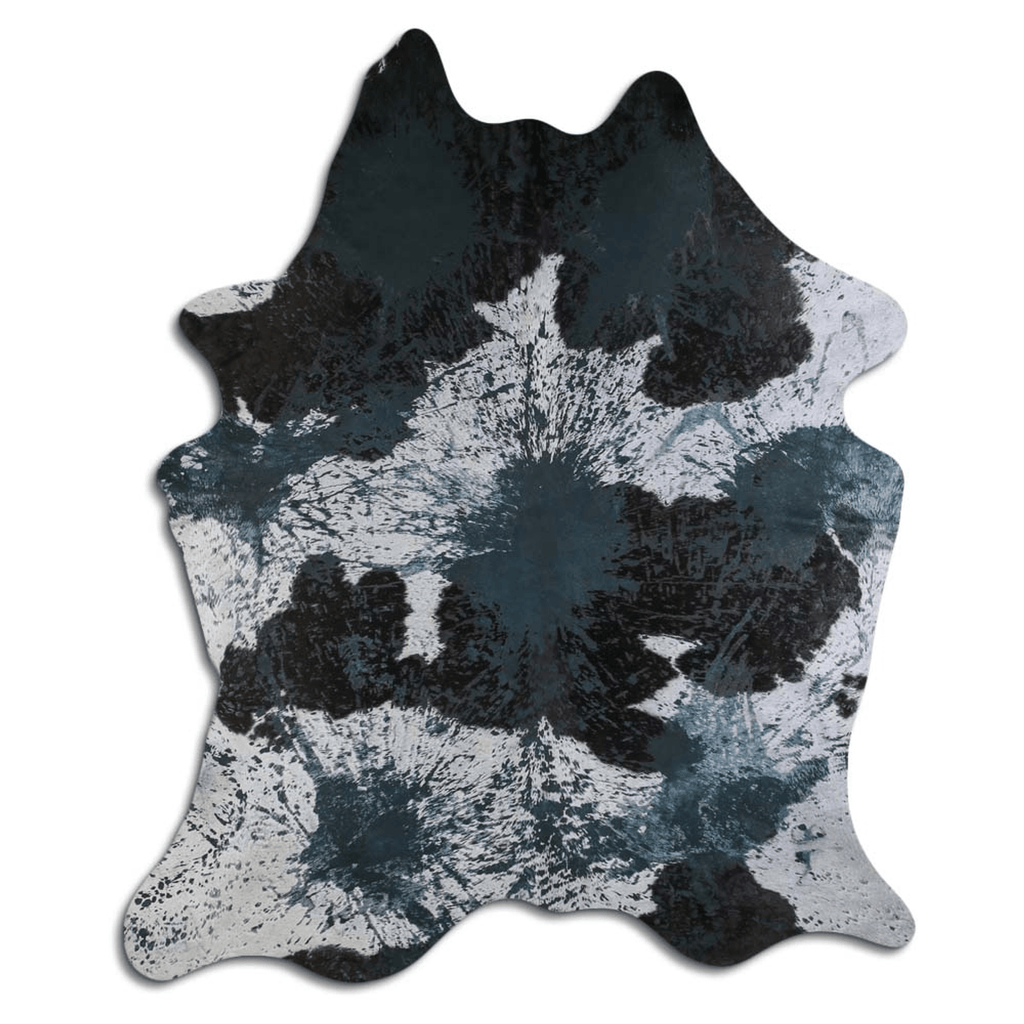 Distressed Emerald Green Acid Washed Cowhide Area Rug Lootquake LLC