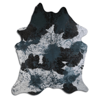 Distressed Emerald Green Acid Washed Cowhide Area Rug Lootquake LLC