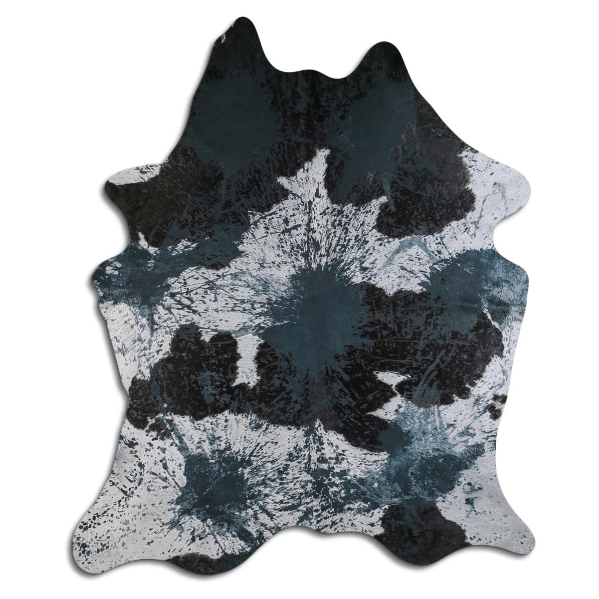 Distressed Emerald Green Acid Washed Cowhide Area Rug Lootquake LLC