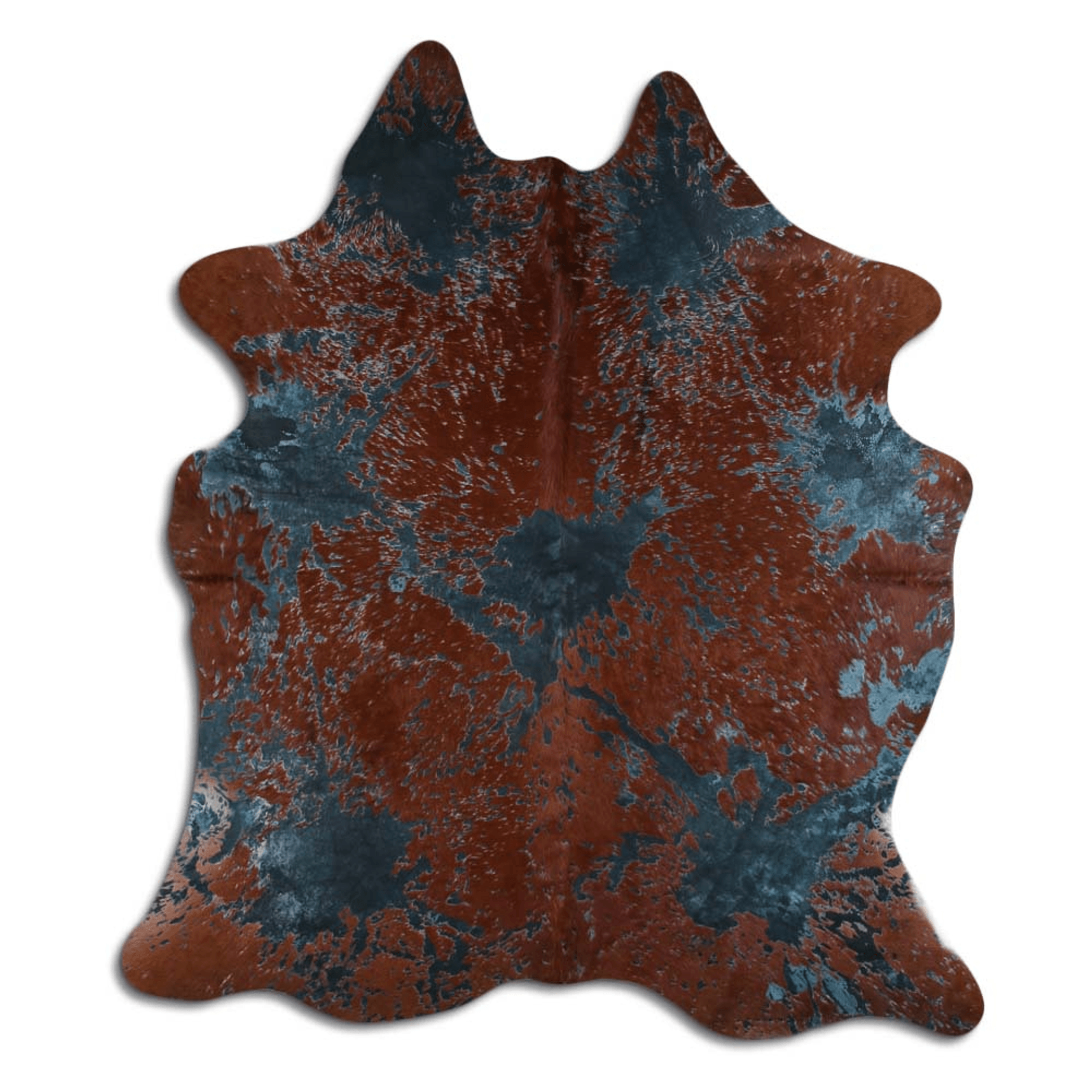 Distressed Emerald Green Acid Washed Cowhide Area Rug Lootquake LLC