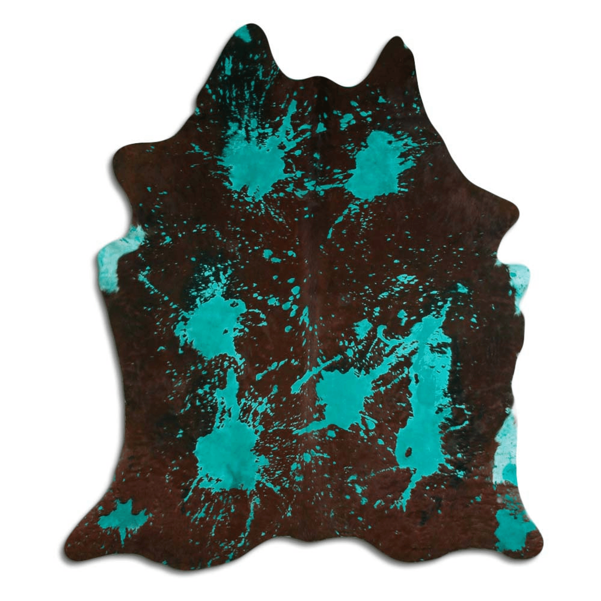 Distressed Emerald Green Acid Washed Cowhide Area Rug Lootquake LLC