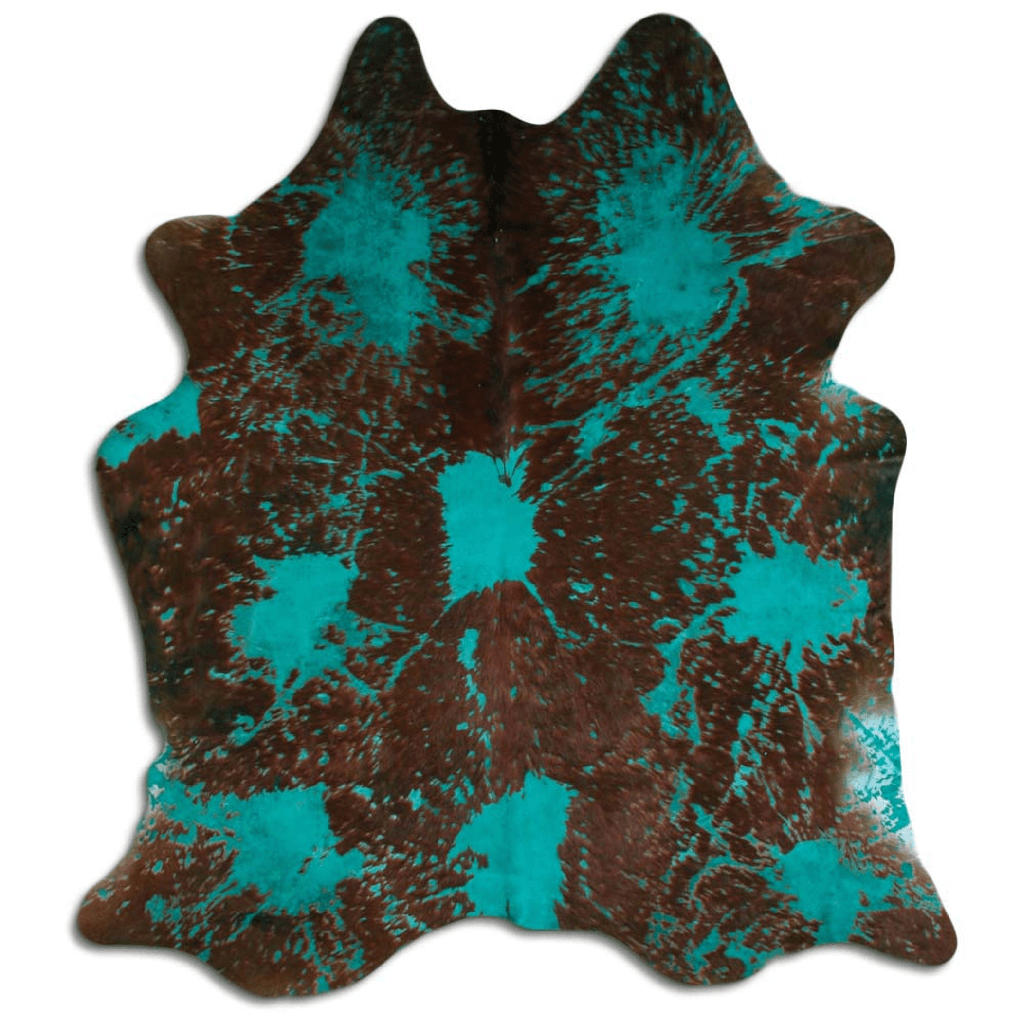 Distressed Emerald Green Acid Washed Cowhide Area Rug Lootquake LLC