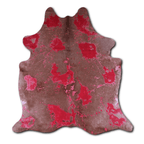 Acid Washed Distressed Red Cowhide Area Rug - 32-45 Sq Ft Lootquake LLC