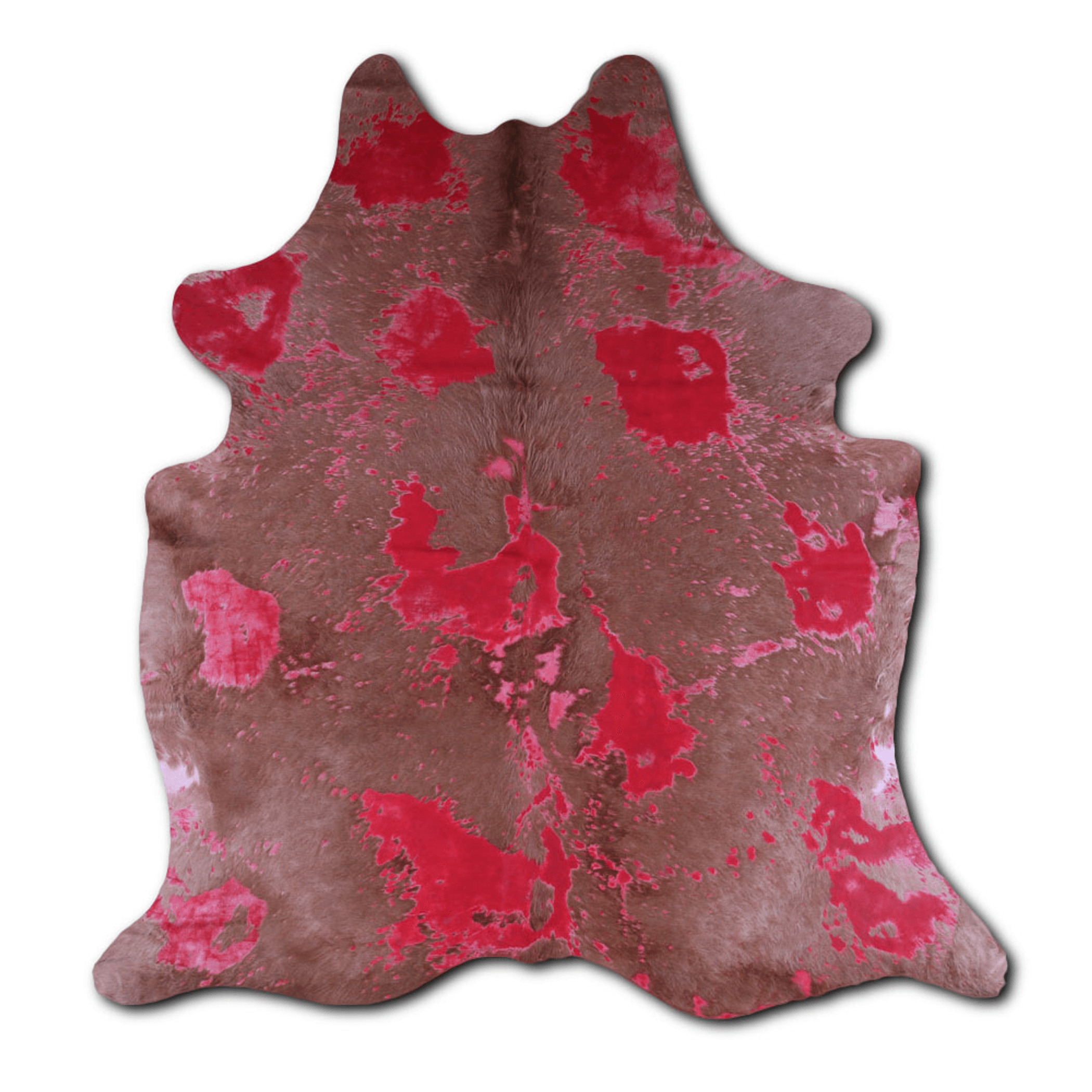 Acid Washed Distressed Red Cowhide Area Rug - 32-45 Sq Ft Lootquake LLC