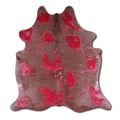 Acid Washed Distressed Red Cowhide Area Rug - 32-45 Sq Ft Lootquake LLC
