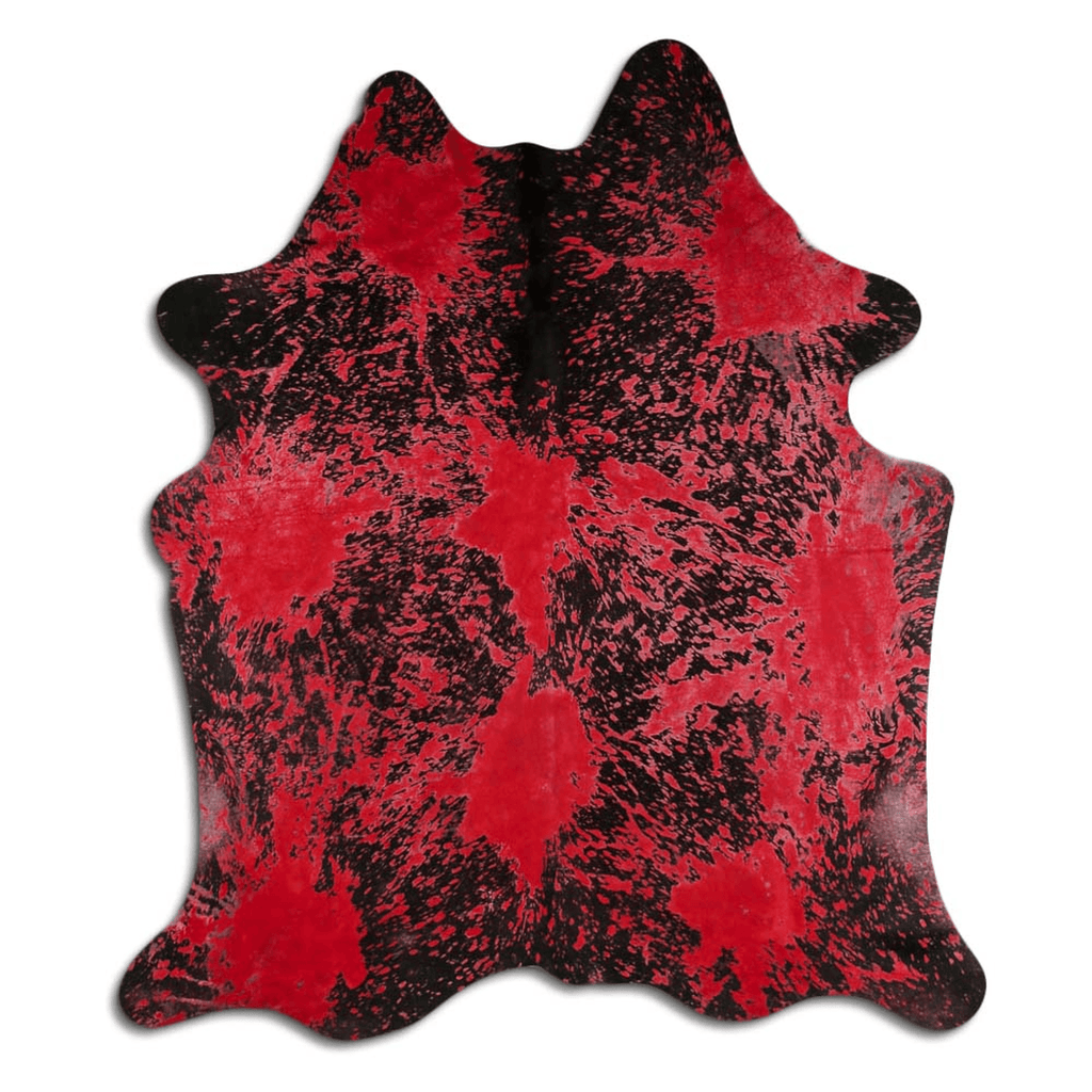 Acid Washed Distressed Red Cowhide Area Rug - 32-45 Sq Ft Lootquake LLC