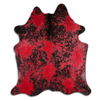 Acid Washed Distressed Red Cowhide Area Rug - 32-45 Sq Ft Lootquake LLC