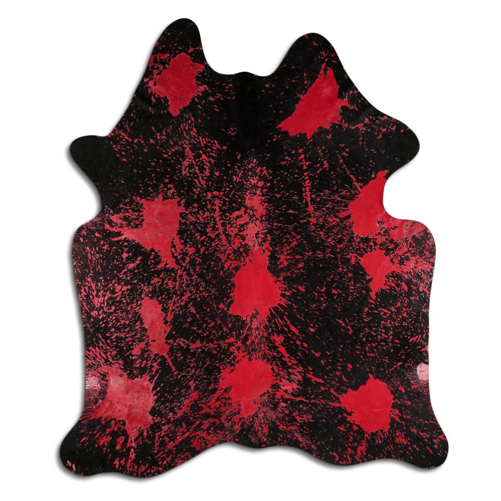 Acid Washed Distressed Red Cowhide Area Rug - 32-45 Sq Ft Lootquake LLC