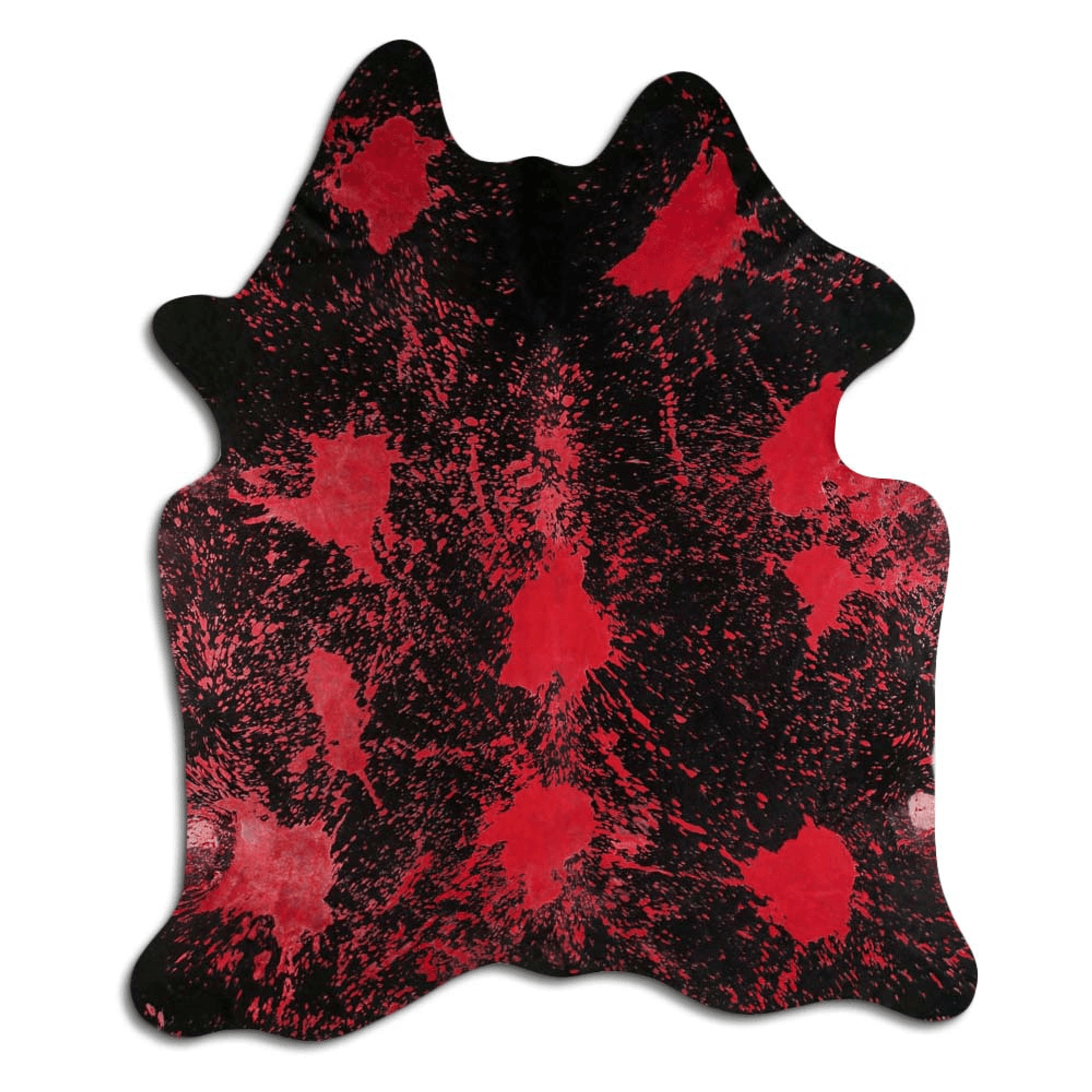 Acid Washed Distressed Red Cowhide Area Rug - 32-45 Sq Ft Lootquake LLC