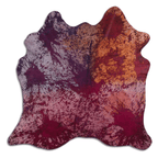 Distressed Pink Acid Washed Cowhide Area Rug