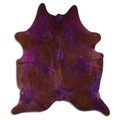 Distressed Purple Acid Washed Cowhide Area Rug Lootquake LLC