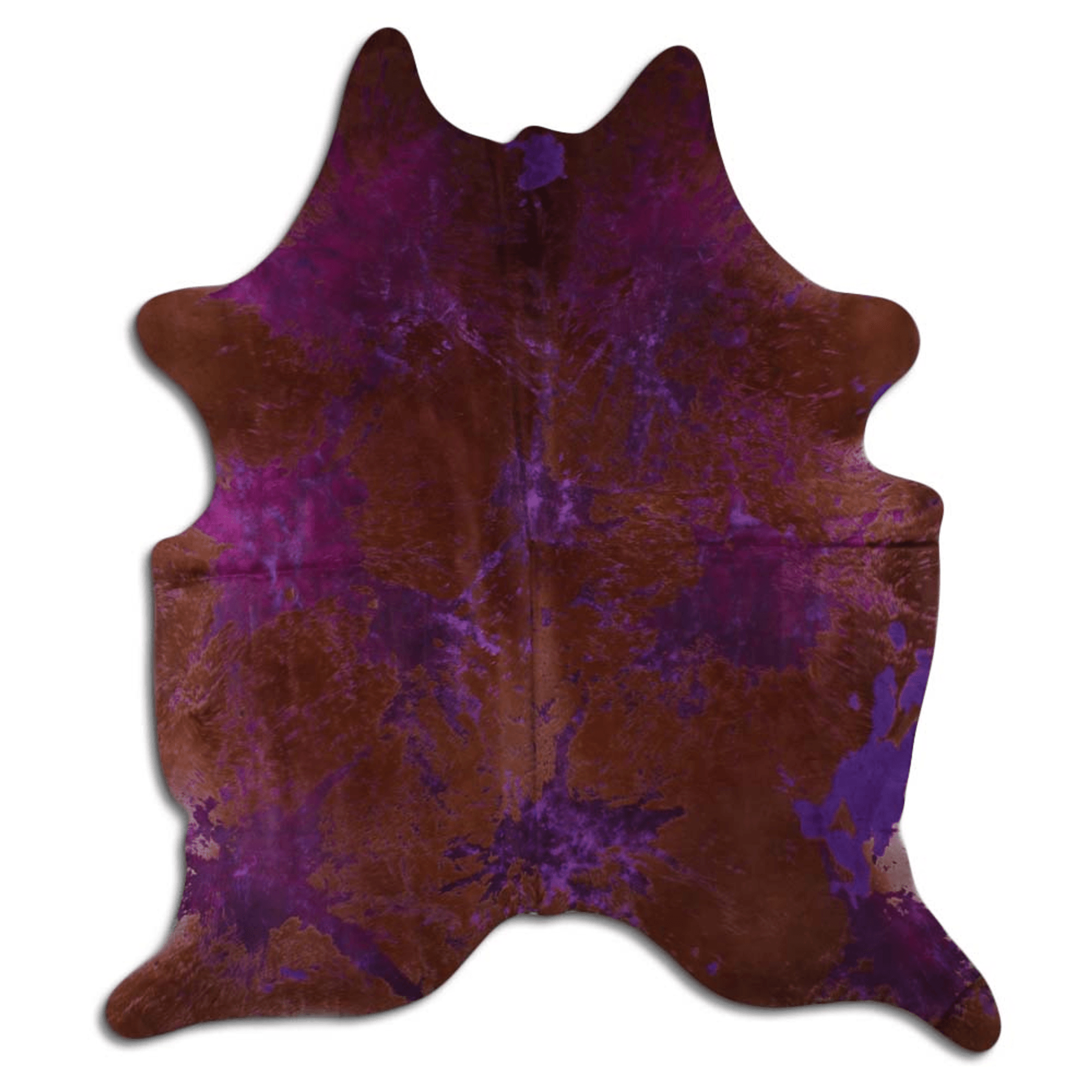 Distressed Purple Acid Washed Cowhide Area Rug Lootquake LLC
