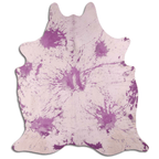 Distressed Purple Acid Washed Cowhide Area Rug Lootquake LLC
