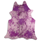 Distressed Purple Acid Washed Cowhide Area Rug Lootquake LLC