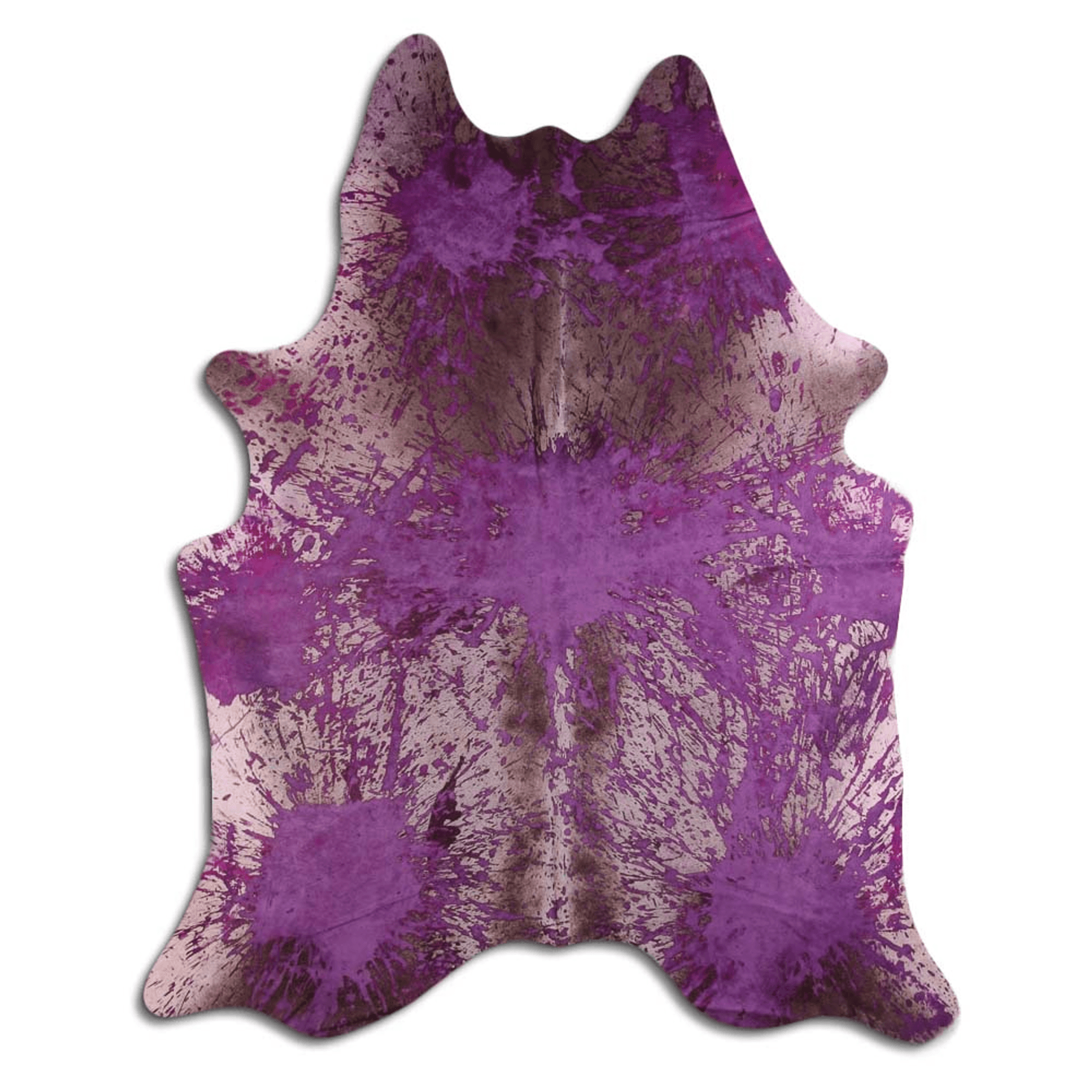 Distressed Purple Acid Washed Cowhide Area Rug Lootquake LLC