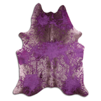 Distressed Purple Acid Washed Cowhide Area Rug Lootquake LLC