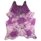 Distressed Purple Acid Washed Cowhide Area Rug Lootquake LLC