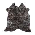 Acid Washed Silver Metallic Cowhide Area Rug In Camel/Brown Lootquake LLC