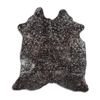 Acid Washed Silver Metallic Cowhide Area Rug In Camel/Brown Lootquake LLC
