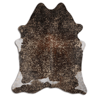 Acid Washed Gold Metallic Cowhide Area Rug In Brown And White Lootquake LLC