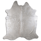 Acid Washed Silver Metallic Cowhide Area Rug - 32-45 Square Feet Lootquake LLC