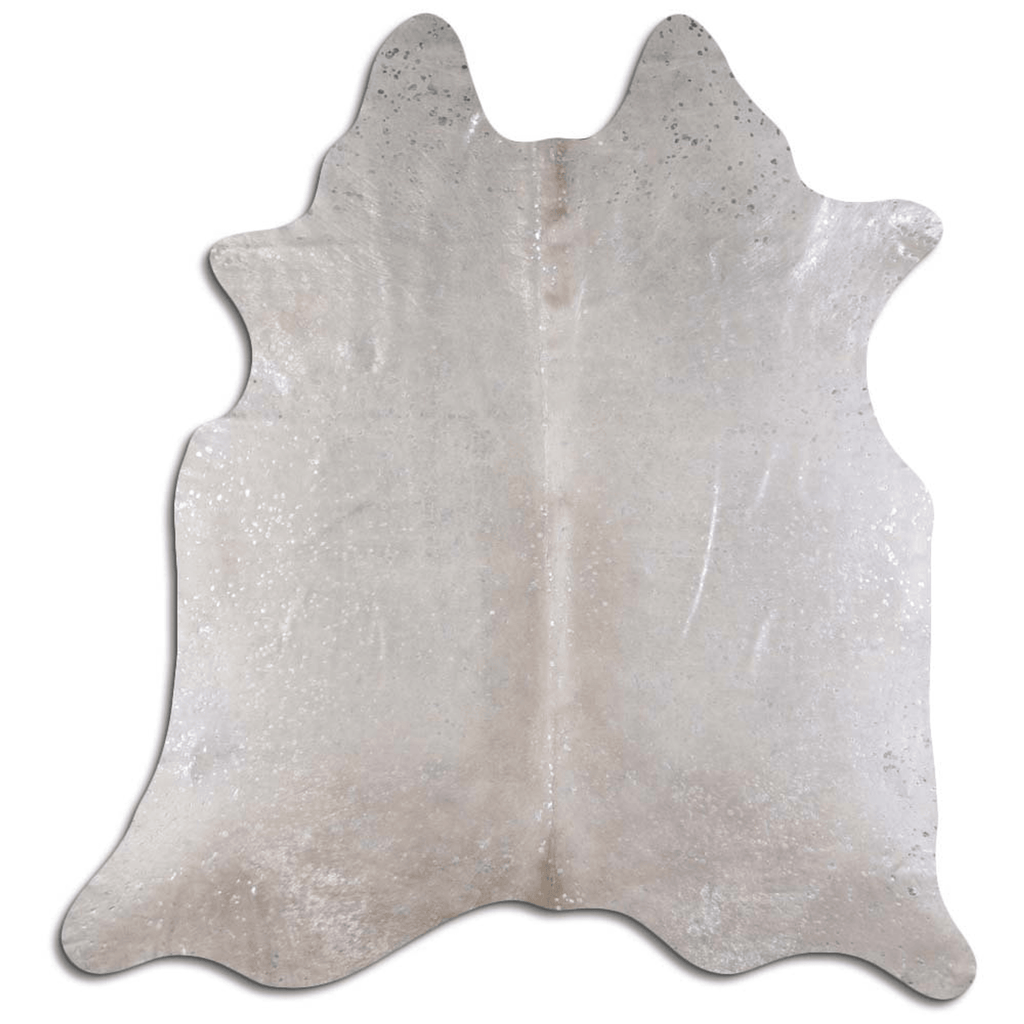 Acid Washed Silver Metallic Cowhide Area Rug - 32-45 Square Feet Lootquake LLC