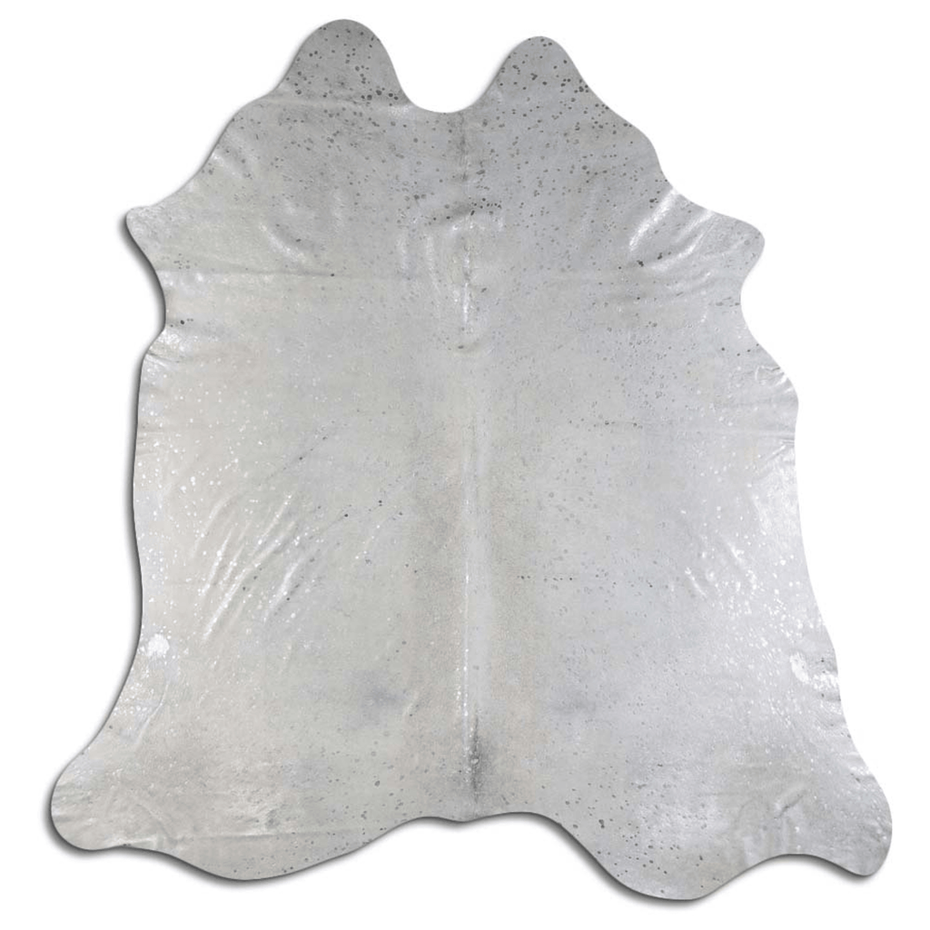 Acid Washed Silver Metallic Cowhide Area Rug - 32-45 Square Feet Lootquake LLC