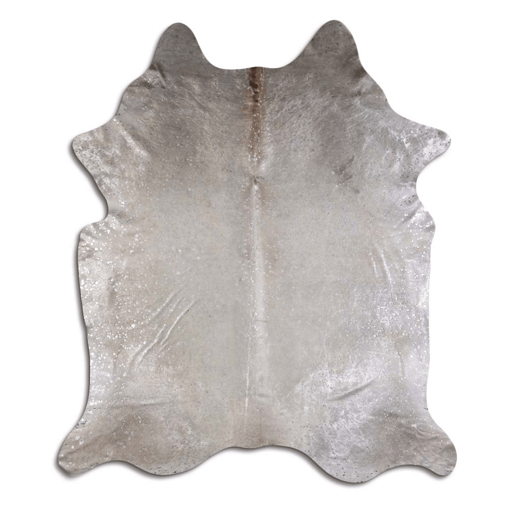 Acid Washed Silver Metallic Cowhide Area Rug - 32-45 Square Feet Lootquake LLC