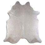 Acid Washed Silver Metallic Cowhide Area Rug - 32-45 Square Feet Lootquake LLC