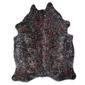 Acid Washed Cowhide Area Rug In Zebra Print With Silver Metallic Accents Lootquake LLC
