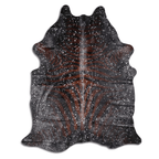 Acid Washed Cowhide Area Rug In Zebra Print With Silver Metallic Accents Lootquake LLC